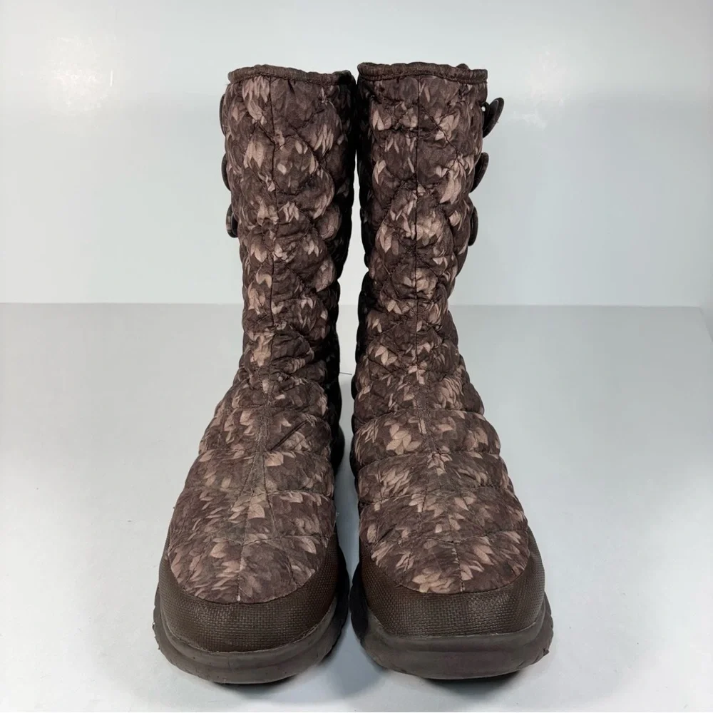 The North Face Brown Patterned Quilted Boots Size‎ 8
